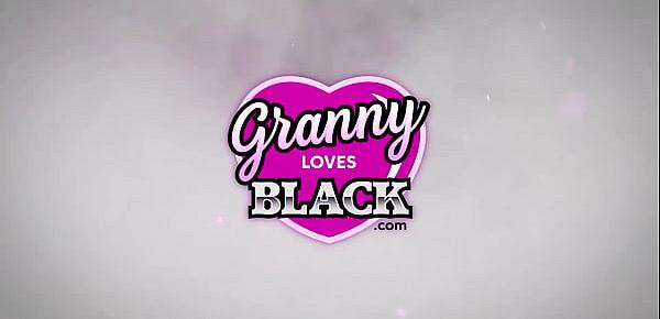 GRANNYLOVESBLACK - Lacey Comforts Ebony Friend With Her Tongue